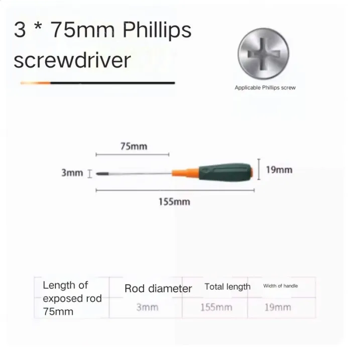 Phillips screwdriver 3*75