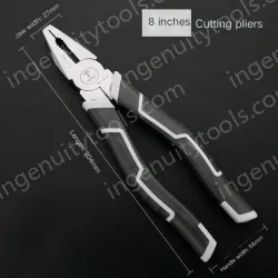 8 inch three-piece set (vise + needle nose pliers + wire strippers)