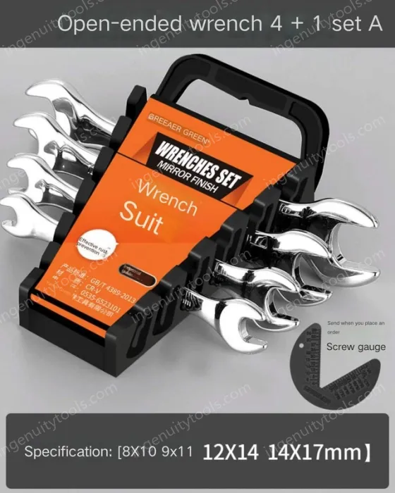 Set of 5 (8-17) plastic frames Double-ended wrench