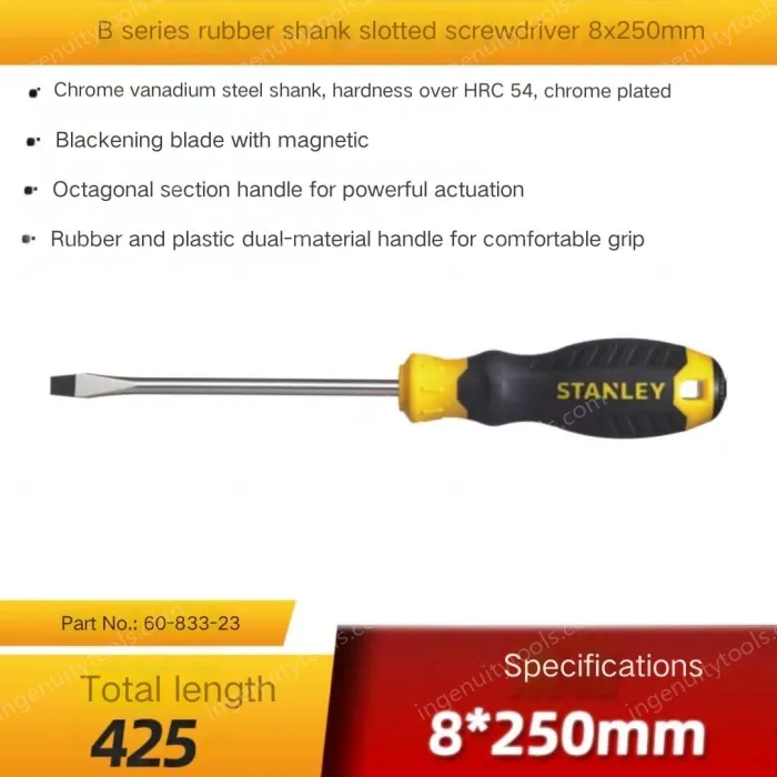 Glue handle slotted 8x250mm