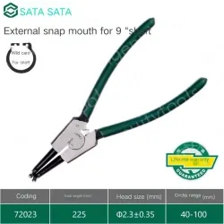 9-inch curved external circlip pliers 72023