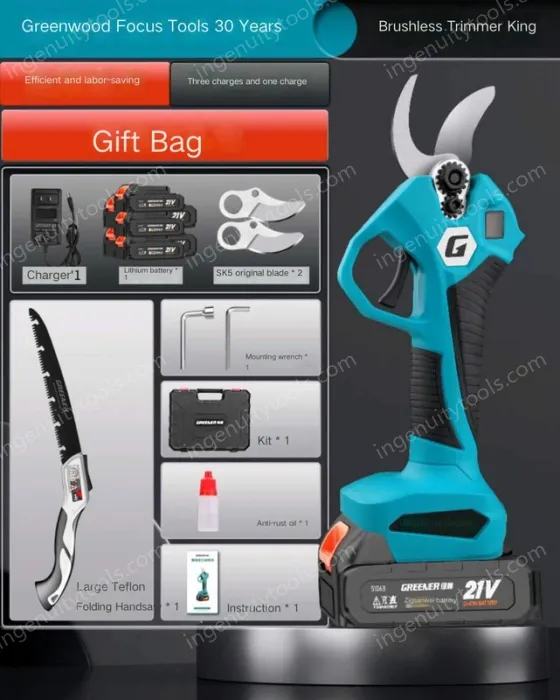 Brushless Trimmer King (with power display) Imported SK5 steel 2880 hours ultra-long standby 3 batteries and 1 charge