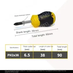 Rubber handle cross PH2x38mm