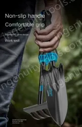 Luxury beech handle 3-tooth pointed tip weeding hook grass shovel