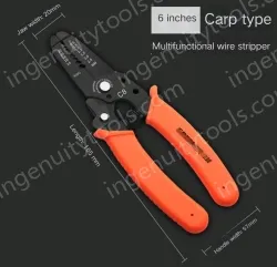 6 inch two-piece set (needle-nose pliers + wire strippers)
