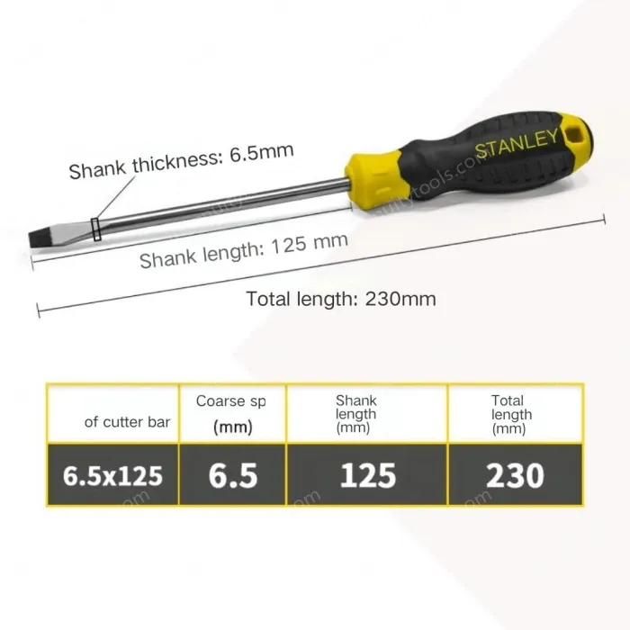 The glue handle is 6.5x125mm