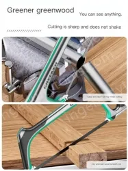 Industrial Heavy Duty 12 inch all-aluminum hacksaw stand with 3 carbon hacksaw blades