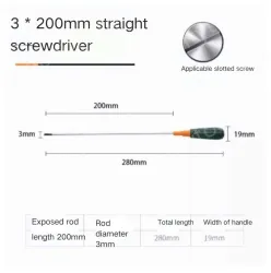 Slotted screwdriver 3*200