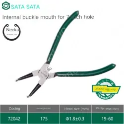 7-inch curved inner circlip pliers 72042