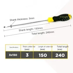 Glue handle slotted 3x150mm