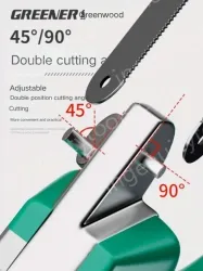 One-handed pocket 10 inch aluminum alloy hand saw with 11 saw blades