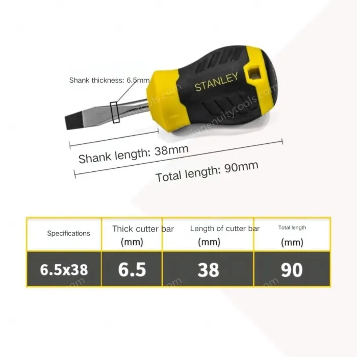 The glue handle is 6.5x38mm