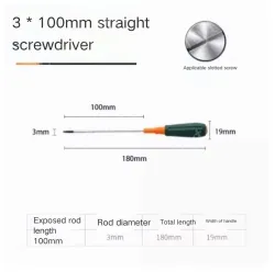 Slotted screwdriver 3*100