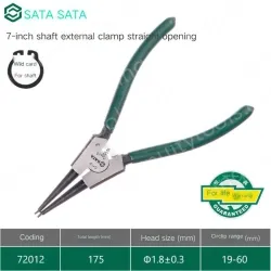 7 inch straight circlip pliers 72012
