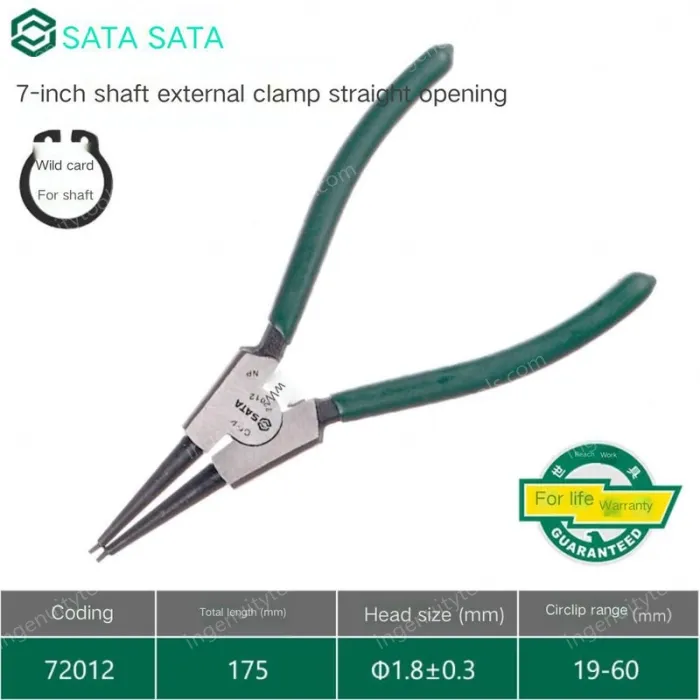 7 inch straight circlip pliers 72012