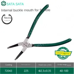 9-inch curved inner circlip pliers 72043