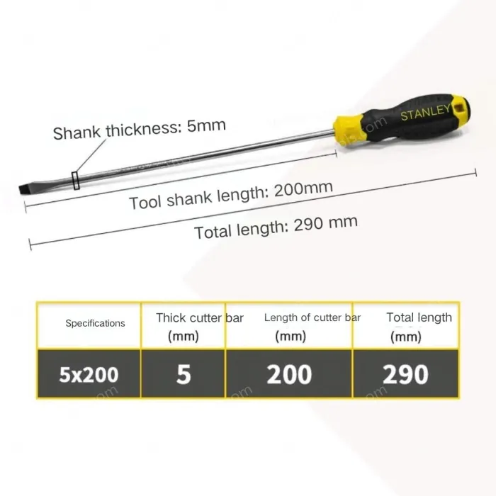 The glue handle is 5x200mm