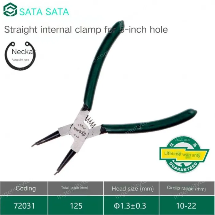 5 inch straight inner circlip pliers 72031