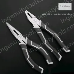 8 inch two-piece set (needle-nose pliers + wire strippers)