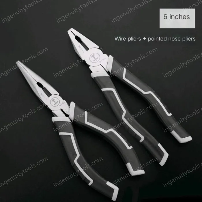 8 inch two-piece set (needle-nose pliers + wire strippers)