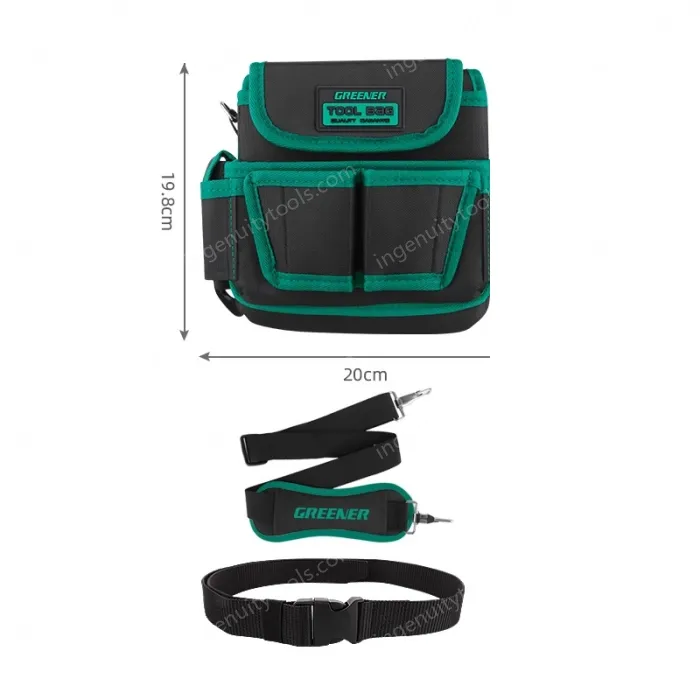 Multi-slip pocket waist bag with lid (thickened wear-resistant belt+shoulder strap)